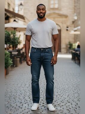 🫶🏻 True Nation Relaxed Fit Straight-Leg Jeans - Classic Fit 46 x 32